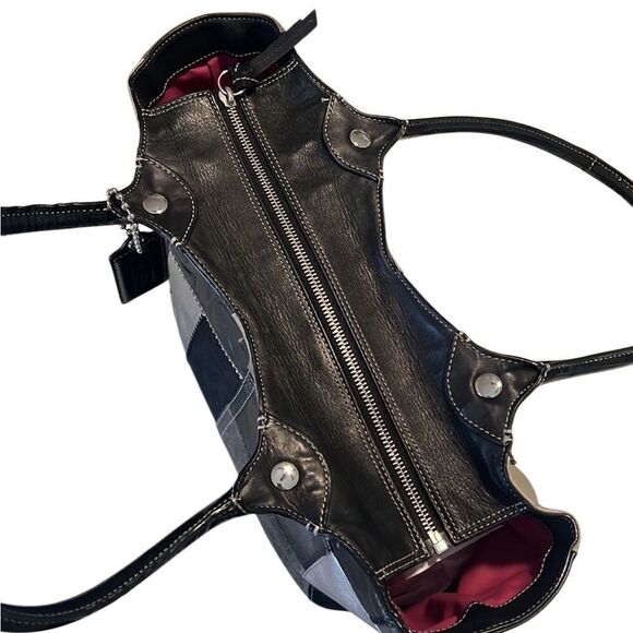 Coach Bleeker Gray and Black Patchwork Women's Bag F14045 with Coach Box - Picture 8 of 16